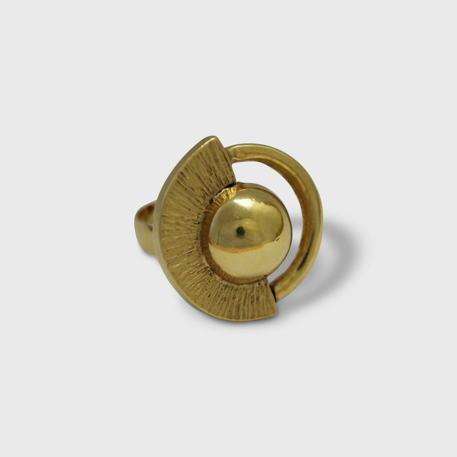 Bague réglable en étain dorée 13 | EMPREINTES Paris