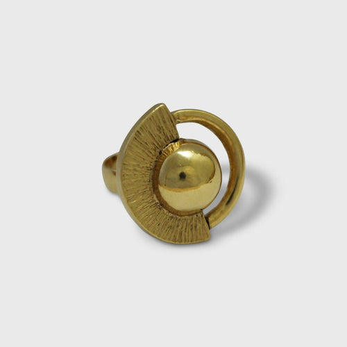 Bague réglable en étain dorée 13 | EMPREINTES Paris - EMPREINTES Paris