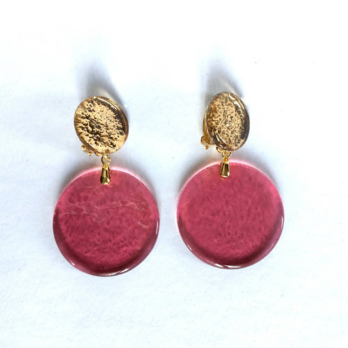 Boucles d'oreilles POP rose-doré | EMPREINTES Paris - EMPREINTES Paris