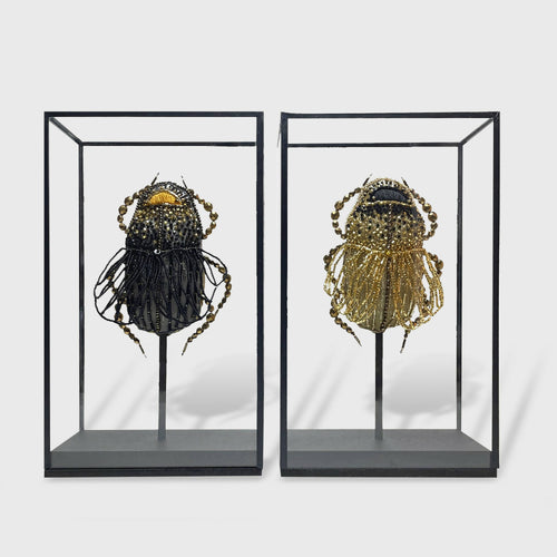 Duo de Scarabées ailés Or et Noir | EMPREINTES Paris - EMPREINTES Paris