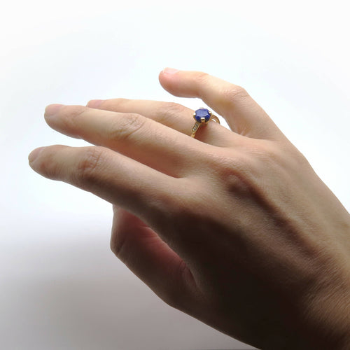 Solitaire coussin Lapis lazuli et Diamants | EMPREINTES Paris - EMPREINTES Paris