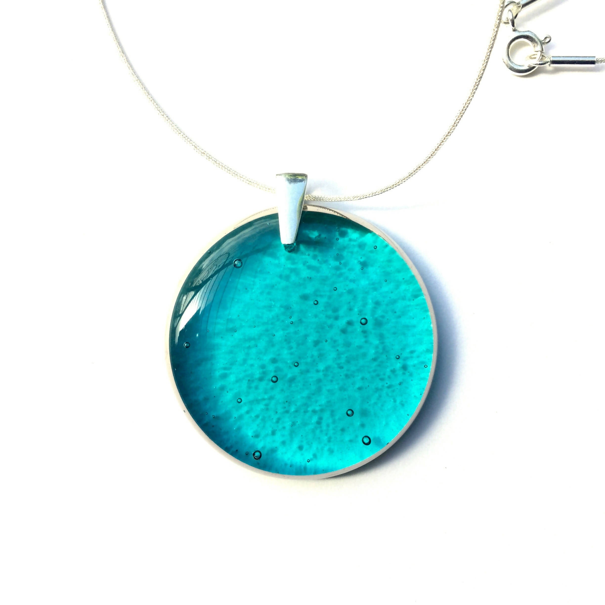 Pendentif PLEINE LUNE vert d