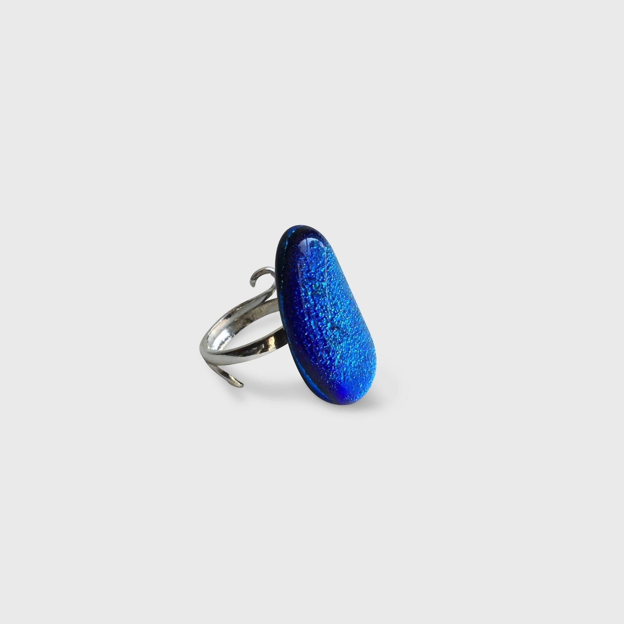 Bague FÈVE dichroïque bleu roi | EMPREINTES Paris