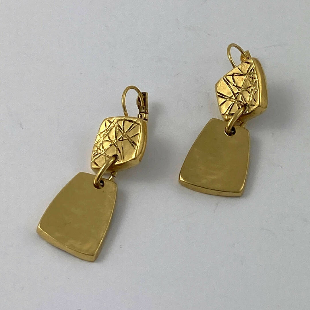 Boucles d’oreilles en étain Doré 15 | EMPREINTES Paris