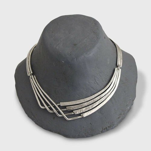 Collier réglable en étain argenté 2 | EMPREINTES Paris - EMPREINTES Paris