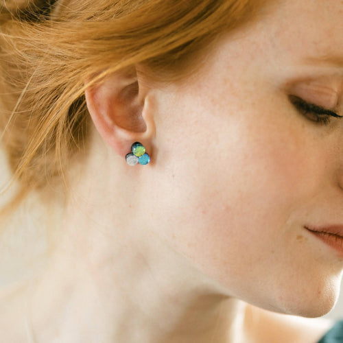 Boucles d'oreilles TRINE orange | EMPREINTES Paris - EMPREINTES Paris