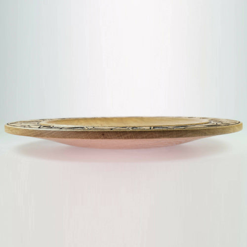 Plat en bois de chêne avec gravures géométriques | EMPREINTES Paris - EMPREINTES Paris