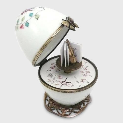 Boite à musique papillon blanc partition et violon | EMPREINTES Paris - EMPREINTES Paris