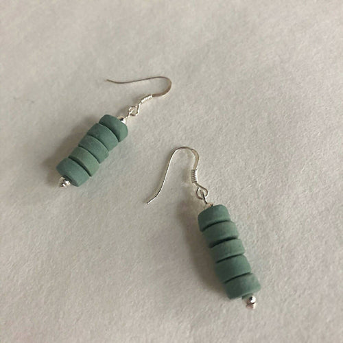 Boucles d'oreilles vertes en porcelaine | EMPREINTES Paris - EMPREINTES Paris