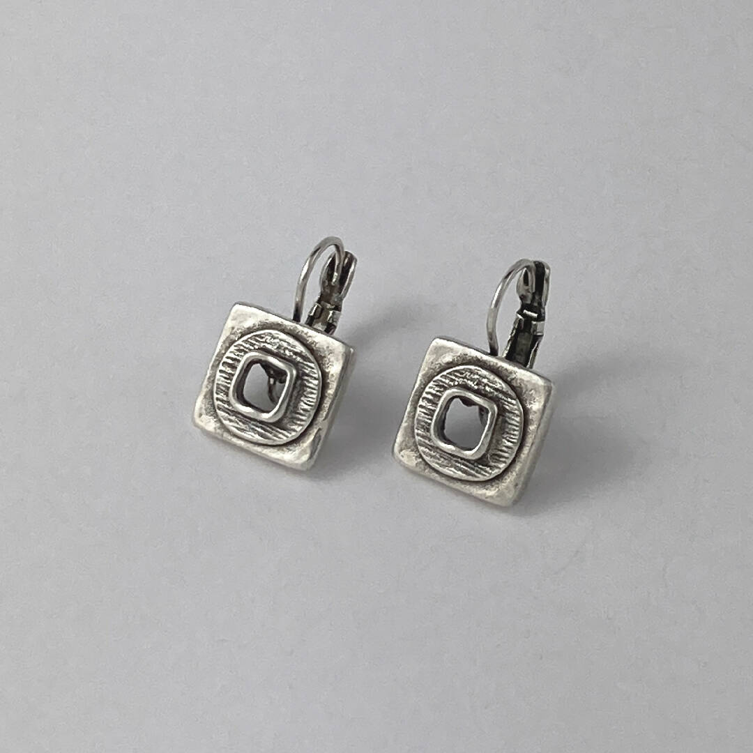 Boucles d’oreilles en étain Argenté 14 | EMPREINTES Paris