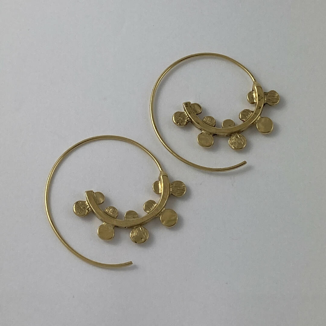 Boucles d’oreilles en étain doré | EMPREINTES Paris | EMPREINTES Paris