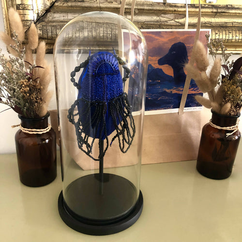 Sculpture textile Scarabée bleu nuit | EMPREINTES Paris - EMPREINTES Paris