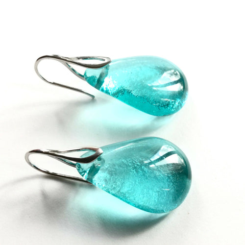 Boucles d'oreilles Gouttes Vert d'eau | EMPREINTES Paris - EMPREINTES Paris