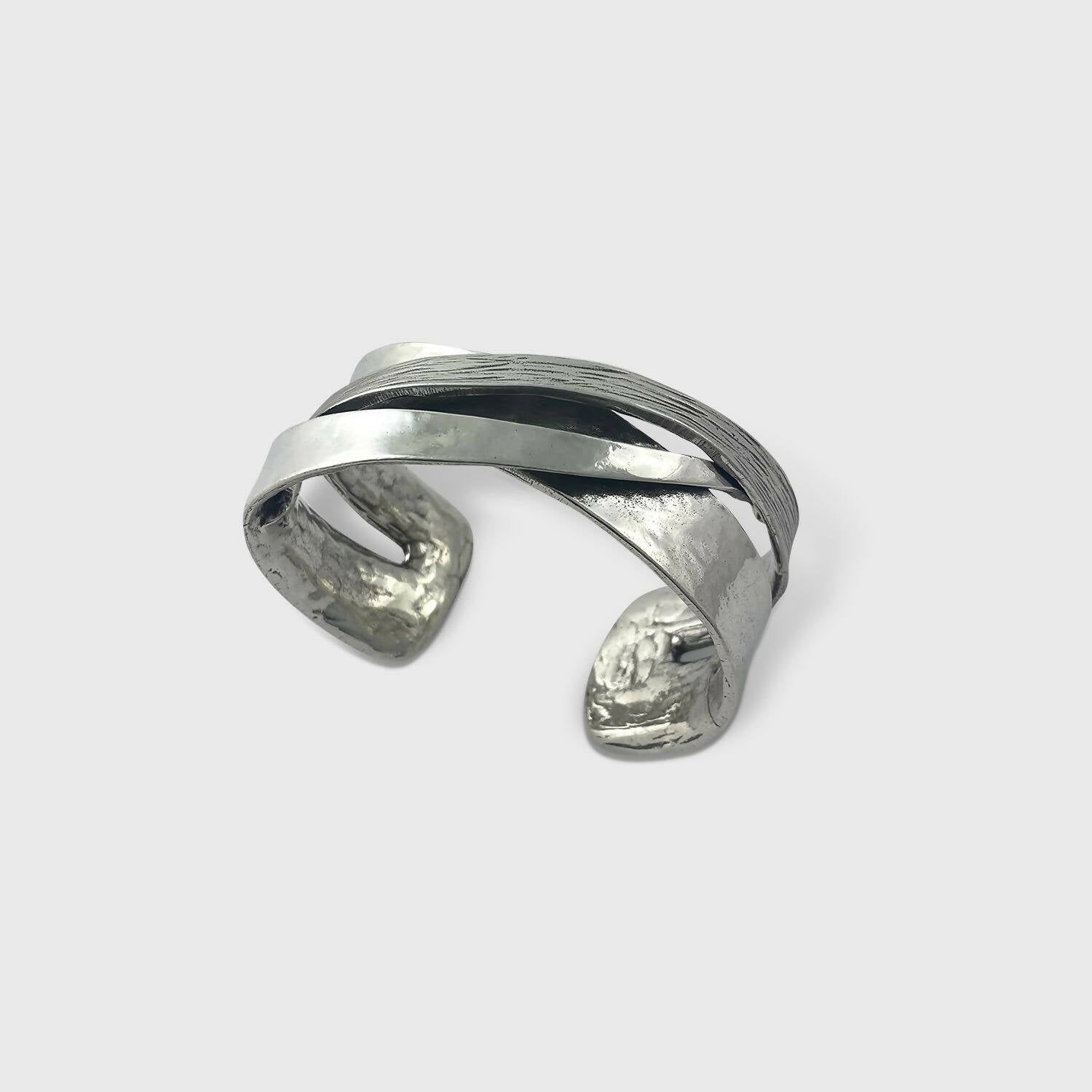 Bracelet en étain argenté 5 | EMPREINTES Paris