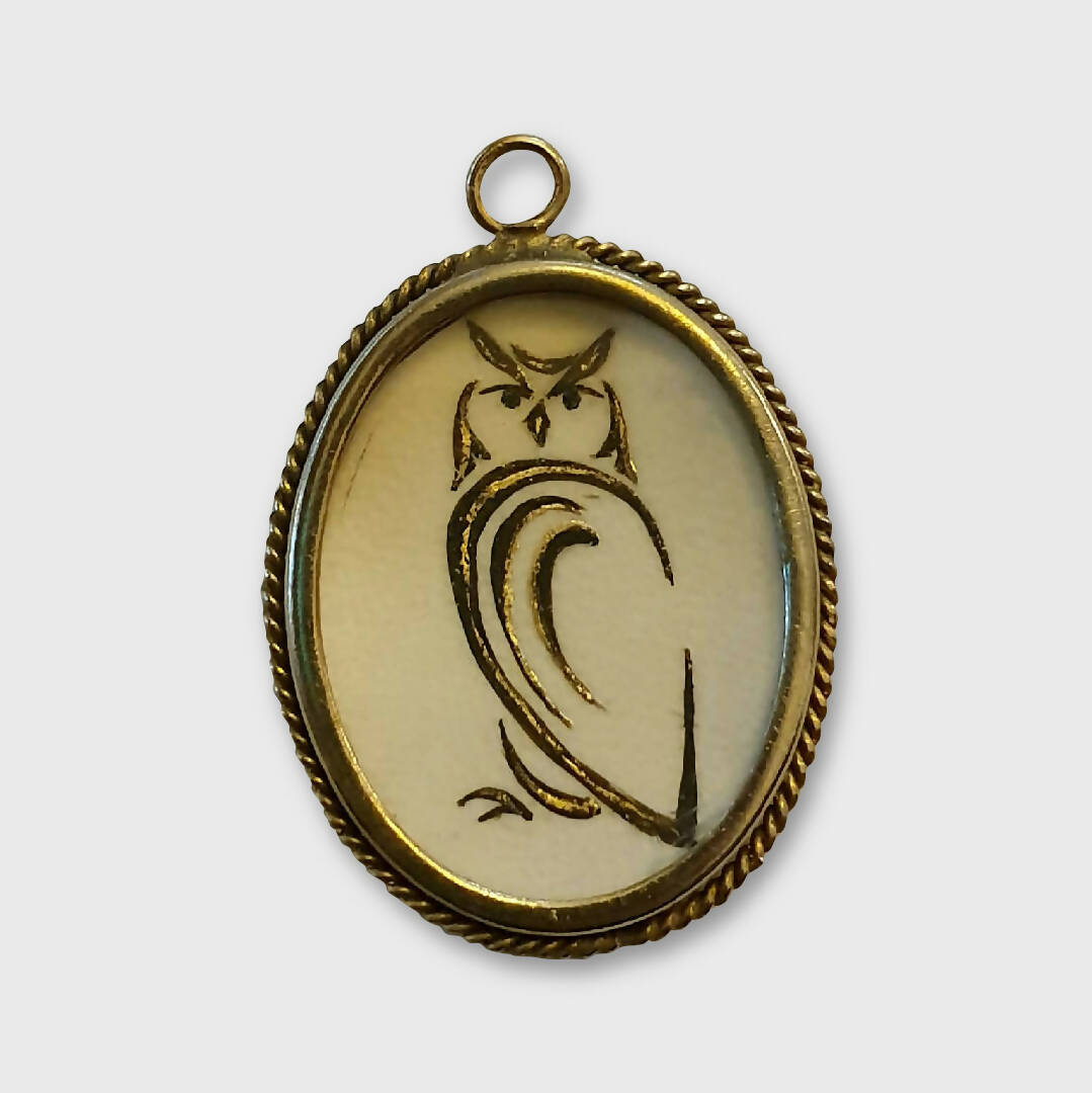 Pendentif enluminé Chouette | EMPREINTES Paris