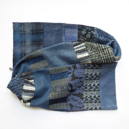 Écharpe hivernale homme- indigo | EMPREINTES Paris - EMPREINTES Paris