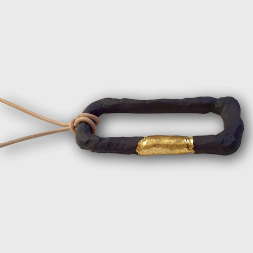 Collier Maillon d'or rectangulaire | EMPREINTES Paris - EMPREINTES Paris