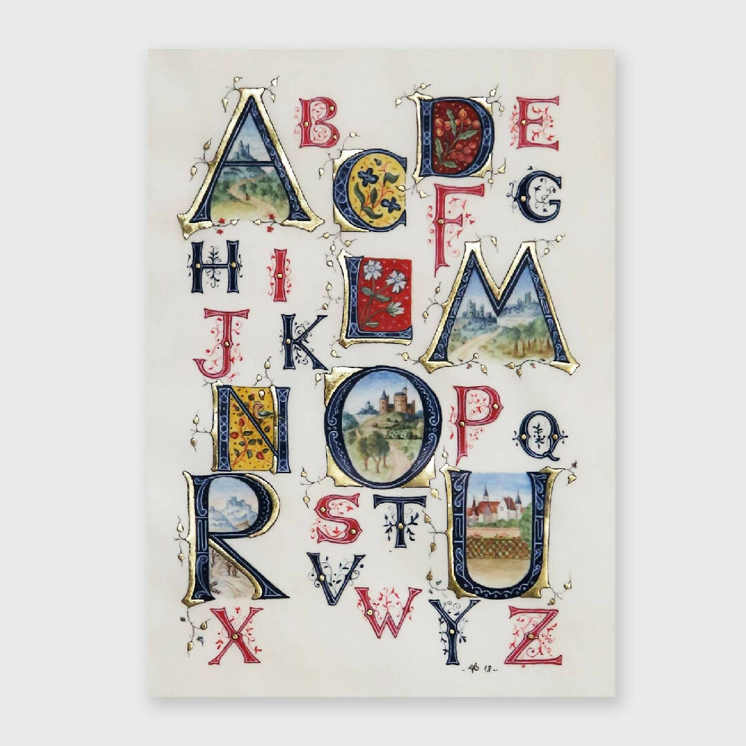 Enluminure Abécédaire paysages | EMPREINTES Paris