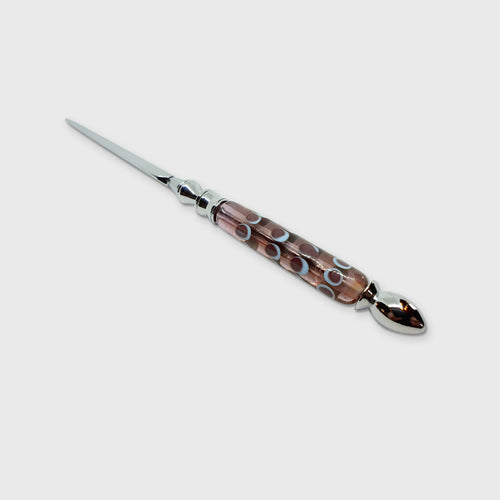 Coupe-Papier en verre filé au chalumeau Rose, bleu ciel, violet | EMPREINTES Paris - EMPREINTES Paris