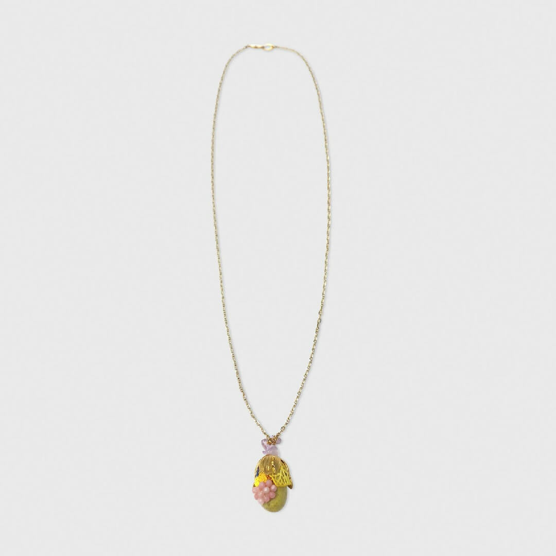 Collier Brassica mousse jaune | EMPREINTES Paris