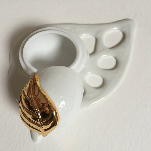 Boite à Bijoux citron en porcelaine sur décor floral | EMPREINTES Paris - EMPREINTES Paris