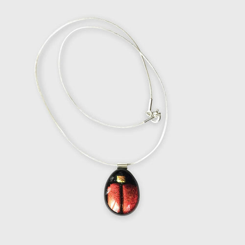 Pendentif Scarabée rouge orangé | EMPREINTES Paris - EMPREINTES Paris
