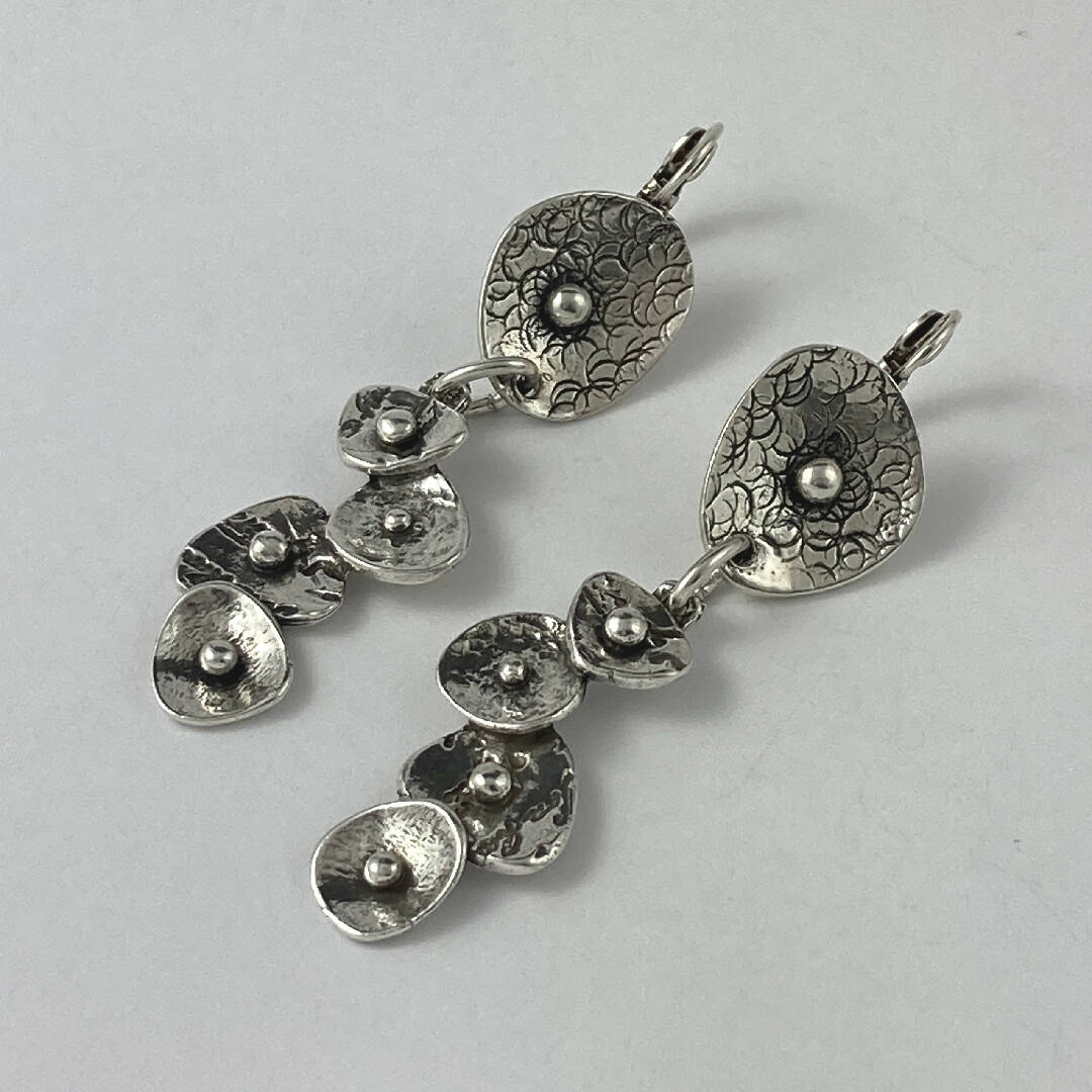 Boucles d’oreilles en étain Argenté 31 | EMPREINTES Paris