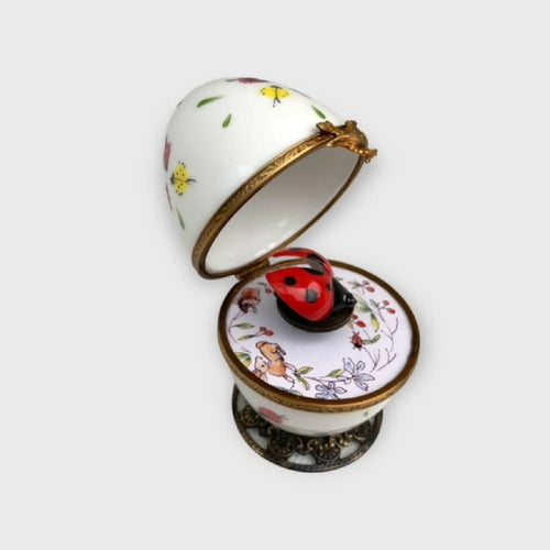 Oeuf musical blanc coccinelles | EMPREINTES Paris - EMPREINTES Paris