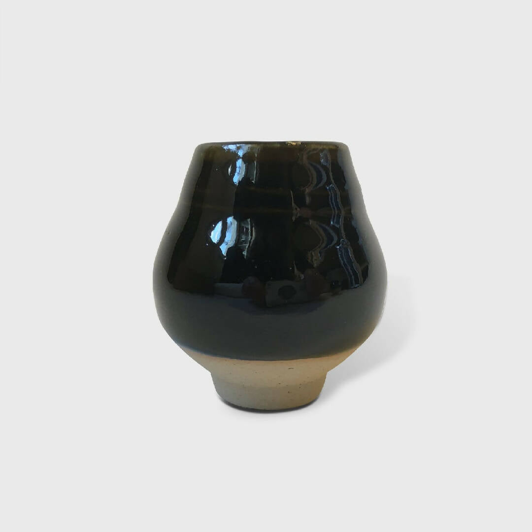 Petit Vase Noir-Oribe n°3 en grès | EMPREINTES Paris | EMPREINTES Paris