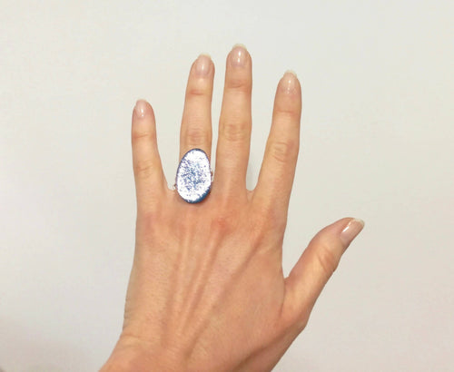 Bague FÈVE dicroic argent | EMPREINTES Paris - EMPREINTES Paris