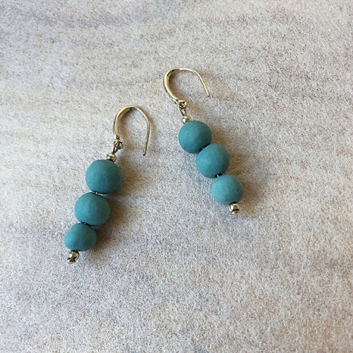 Boucles d'oreilles bleues en porcelaine | EMPREINTES Paris - EMPREINTES Paris