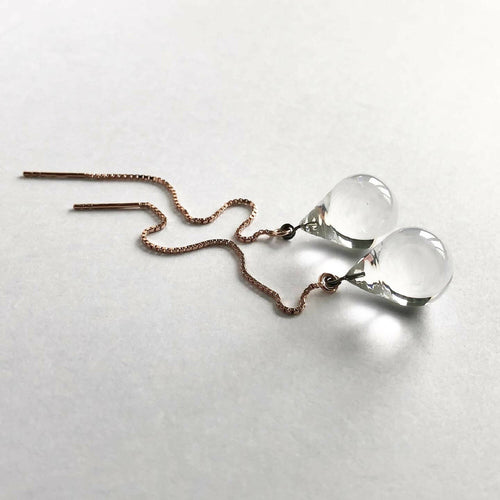 Boucles d'oreilles perles de pluie transparentes | EMPREINTES Paris - EMPREINTES Paris