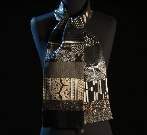 Écharpe bijou -Royal noir or | EMPREINTES Paris - EMPREINTES Paris